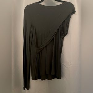 One sleeve architectural black top
